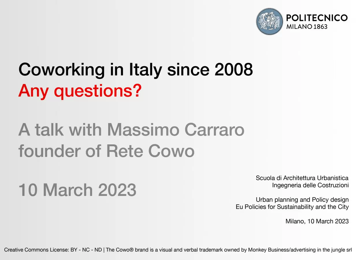 coworking al politecnico